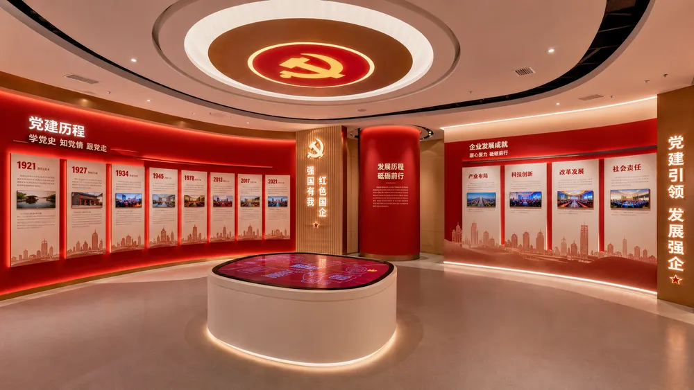 北京某国企数字党建展厅设计施工案例实景图 1