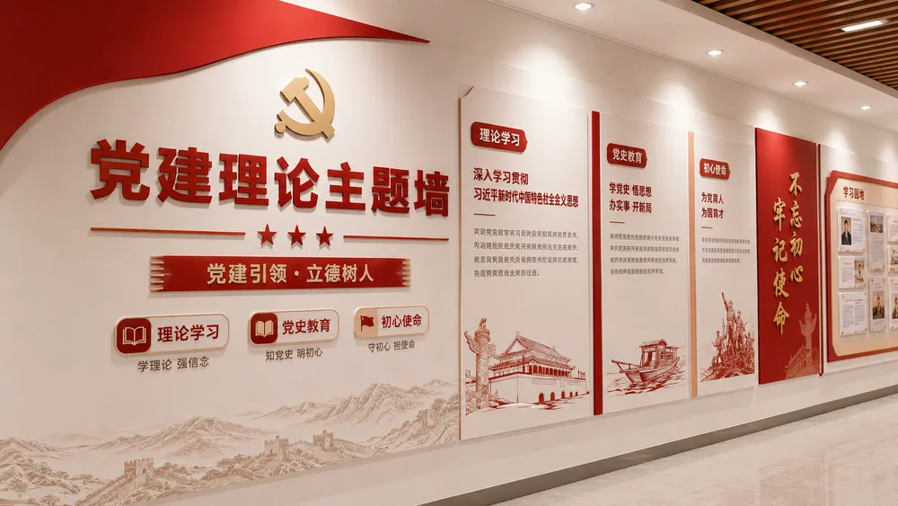 北京某学校党建文化长廊建设案例实景图 1