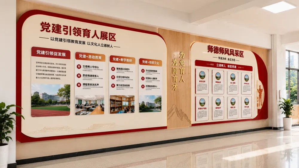 北京某学校党建文化长廊建设案例实景图 2