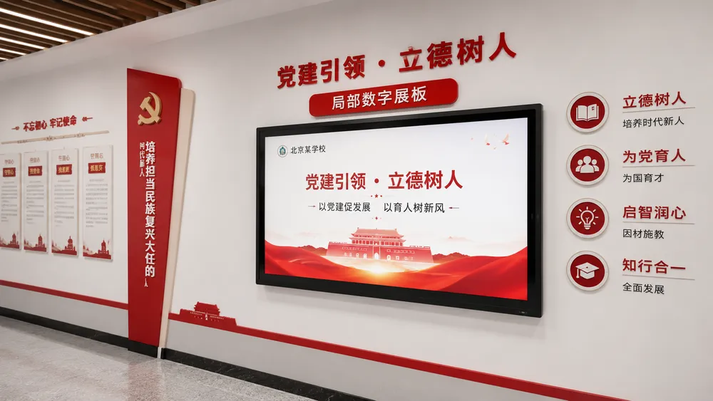 北京某学校党建文化长廊建设案例实景图 3