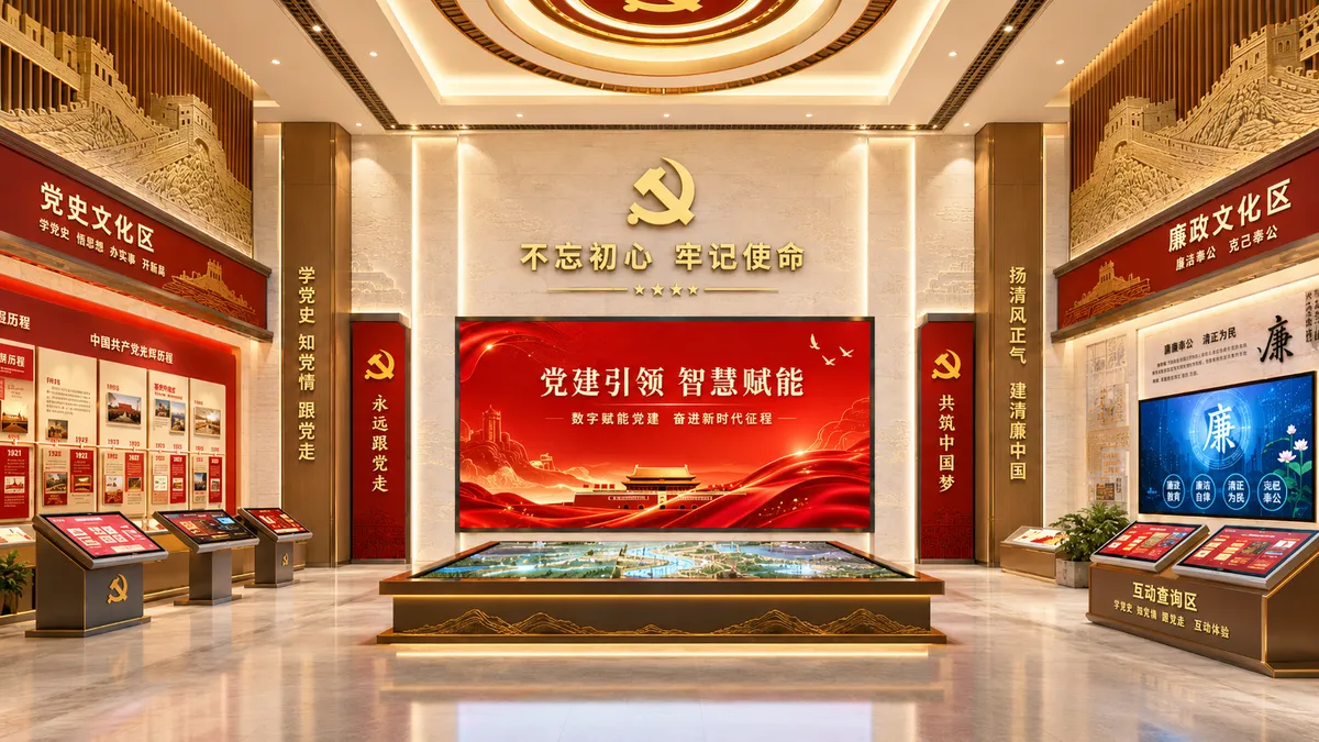 北京数字党建展厅建设实景效果图