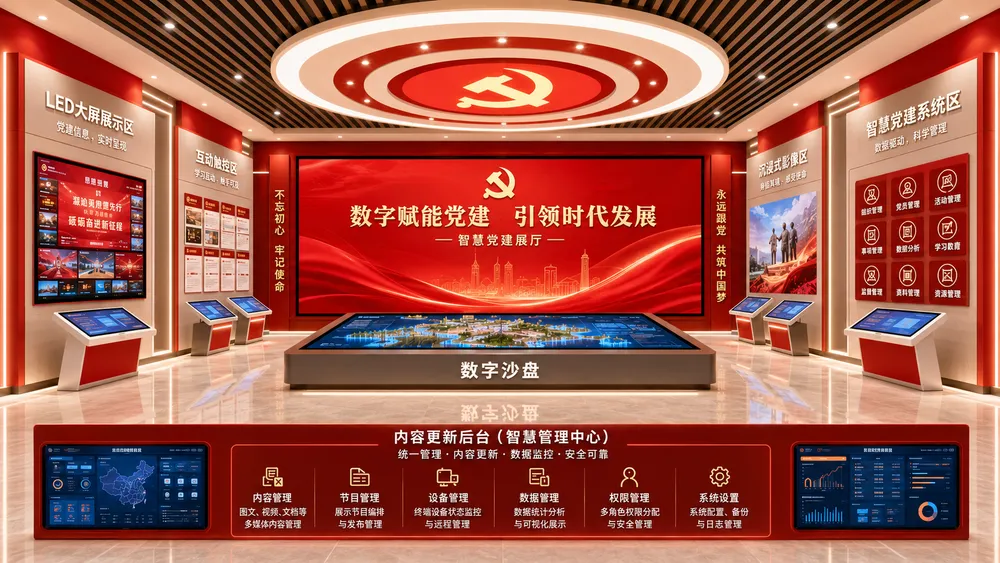 北京数字党建展厅建设实景效果图